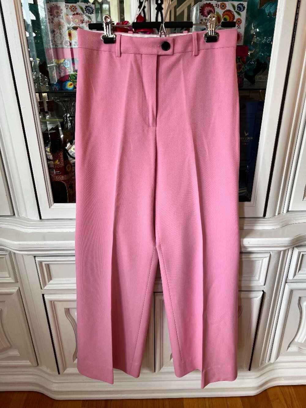 Zara Winter Pink Wide Leg Trousers M